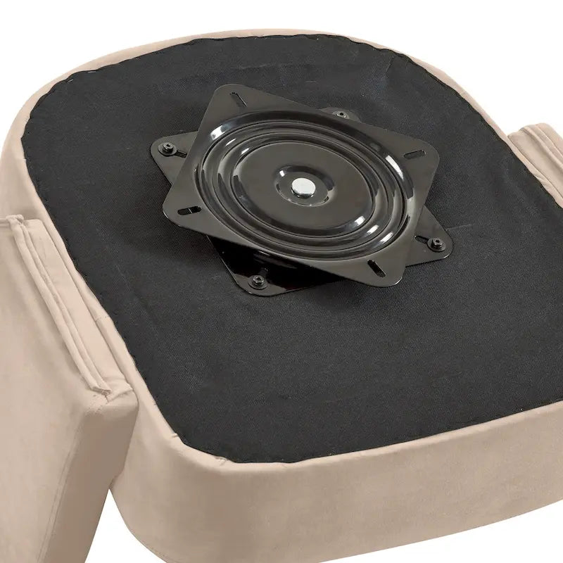 Fauteuil pivotant moderne en forme de tonneau, chaises d'appoint rondes rembourrées en velours, fauteuil pivotant confortable à 360 degrés avec dossier ouvert