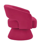 Fauteuil pivotant moderne en forme de tonneau, chaises d'appoint rondes rembourrées en velours, fauteuil pivotant confortable à 360 degrés avec dossier ouvert