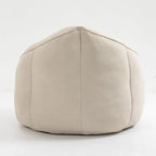 Fauteuil d'appoint moderne en microfibre avec pouf | Rembourrage en mousse | Beige | Intérieur | Léger