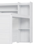 Lit de repos jumeau avec lit gigogne, bureau et étagères de rangement | Pin et MDF | 158 kg | Naturel