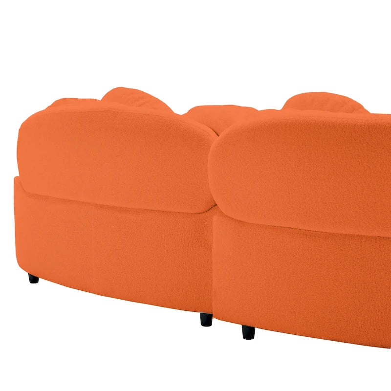 Canapé sans accoudoirs en velours d'agneau 103,5 avec 6 oreillers et design flottant