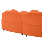 Canapé sans accoudoirs en velours d'agneau 103,5 avec 6 oreillers et design flottant