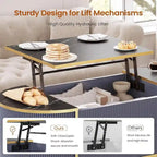 Table basse relevable Compartiment de rangement Porte de grange