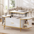 Table basse relevable Compartiment de rangement Porte de grange