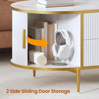 Table basse relevable Compartiment de rangement Porte de grange