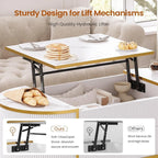 Table basse relevable Compartiment de rangement Porte de grange
