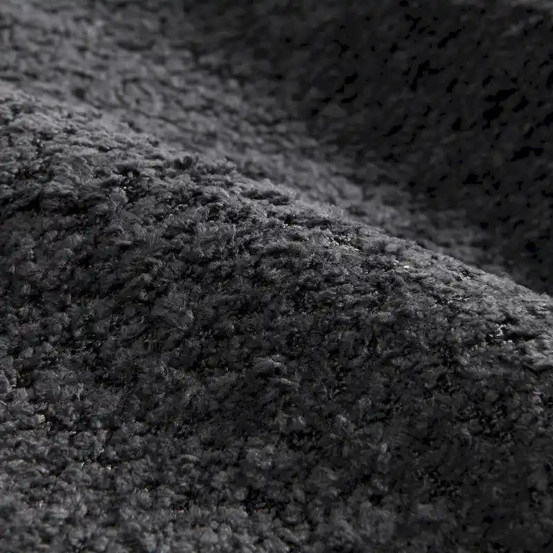 Canapé d'angle en tissu bouclé avec pouf mobile