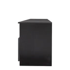 Meuble TV 180 cm | 3 étagères ouvertes et 3 tiroirs | Noir | Panneau haute densité | Compatible TV jusqu'à 80 pouces