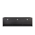 Meuble TV 180 cm | 3 étagères ouvertes et 3 tiroirs | Noir | Panneau haute densité | Compatible TV jusqu'à 80 pouces