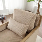 Fauteuil pivotant à 360° | Cadre en bois dur | Rembourrage en mousse | 136 kg | 68 cm H