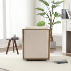 Fauteuil pivotant à 360° | Cadre en bois dur | Rembourrage en mousse | 136 kg | 68 cm H