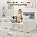 Canapé sectionnel modulaire en tissu 103 avec sièges profonds, canapé d'angle en L et chaise longue, aucun assemblage requis