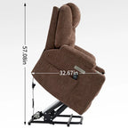 Fauteuil inclinable releveur | Massage 8 points | Chaleur lombaire | Double USB | Porte-gobelets en acier | Bleu