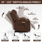 Fauteuil inclinable releveur | Massage 8 points | Chaleur lombaire | Double USB | Porte-gobelets en acier | Bleu