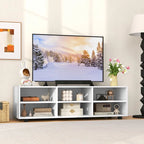 Meuble TV pour téléviseurs de 40 à 50 pouces, 6 compartiments de rangement, 3 étagères réglables, capacité de 130 kg