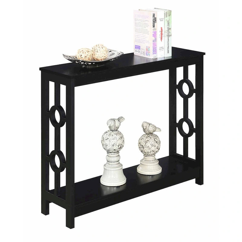 Console en anneau avec étagère à 2 niveaux | Contemporain | 40x12x31.75 | Montage facile