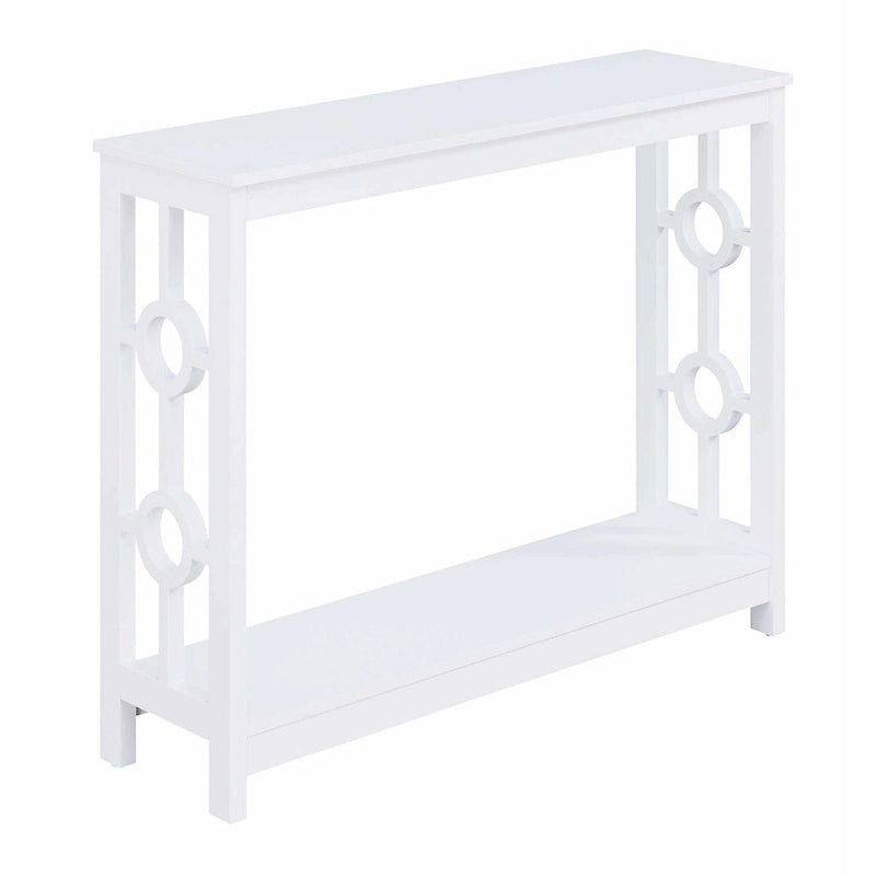 Console en anneau avec étagère à 2 niveaux | Contemporain | 40x12x31.75 | Montage facile