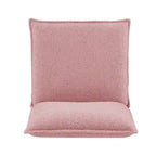 Fauteuil décoratif Pillow | Tissu noir rayé beige | Base en fil métallique | Assise de 67,3 cm de large | Moderne