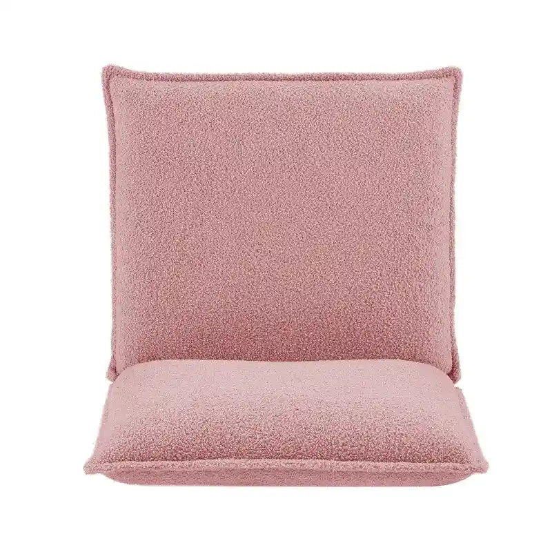 Fauteuil décoratif Pillow | Tissu noir rayé beige | Base en fil métallique | Assise de 67,3 cm de large | Moderne