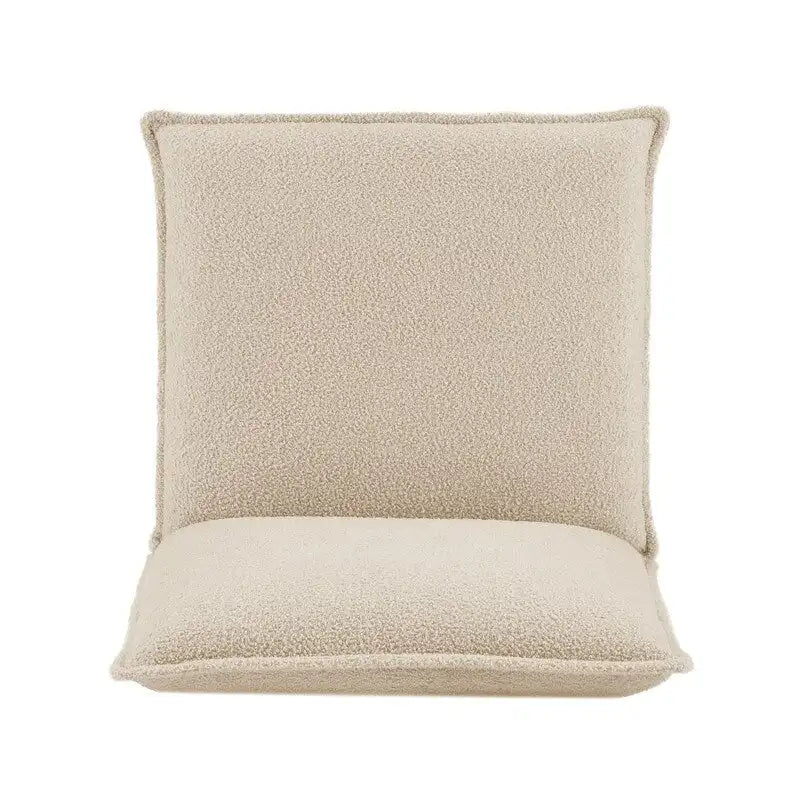 Fauteuil décoratif Pillow | Tissu noir rayé beige | Base en fil métallique | Assise de 67,3 cm de large | Moderne