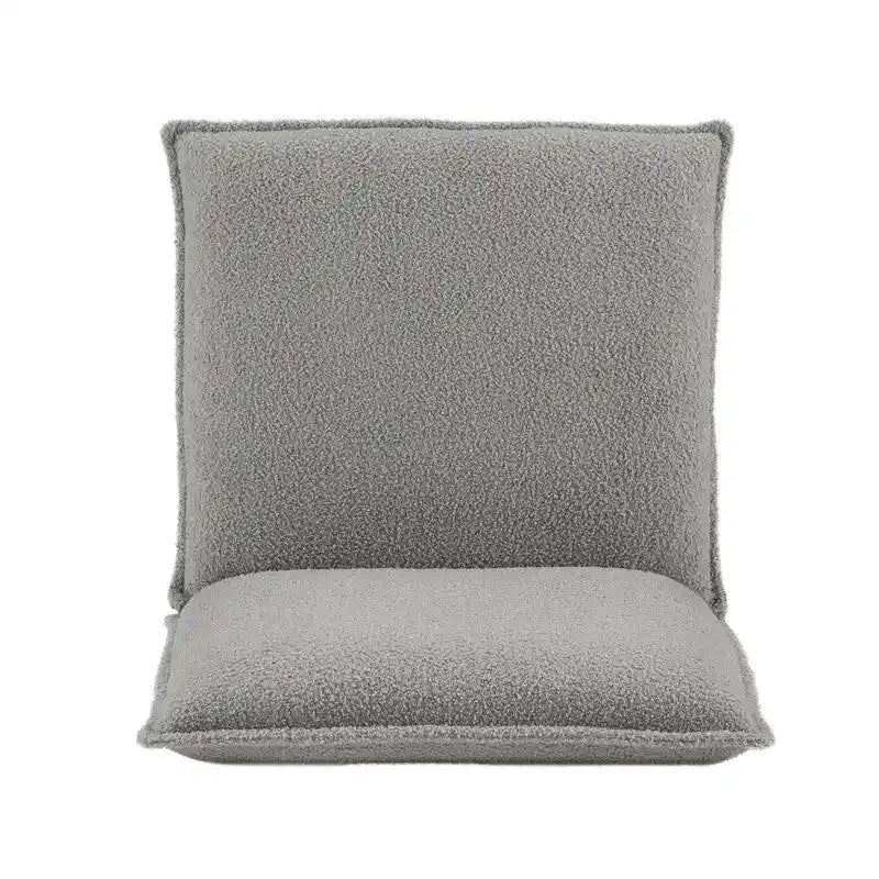 Fauteuil décoratif Pillow | Tissu noir rayé beige | Base en fil métallique | Assise de 67,3 cm de large | Moderne