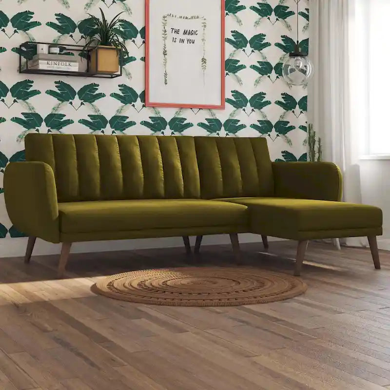 Canapé-lit futon sectionnel, convertible, canapé de salon moderne