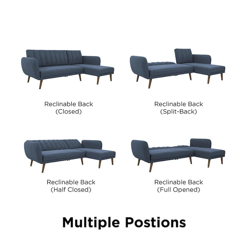 Canapé-lit futon sectionnel, convertible, canapé de salon moderne
