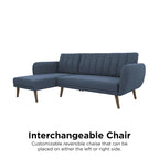 Canapé-lit futon sectionnel, convertible, canapé de salon moderne