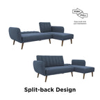 Canapé-lit futon sectionnel, convertible, canapé de salon moderne