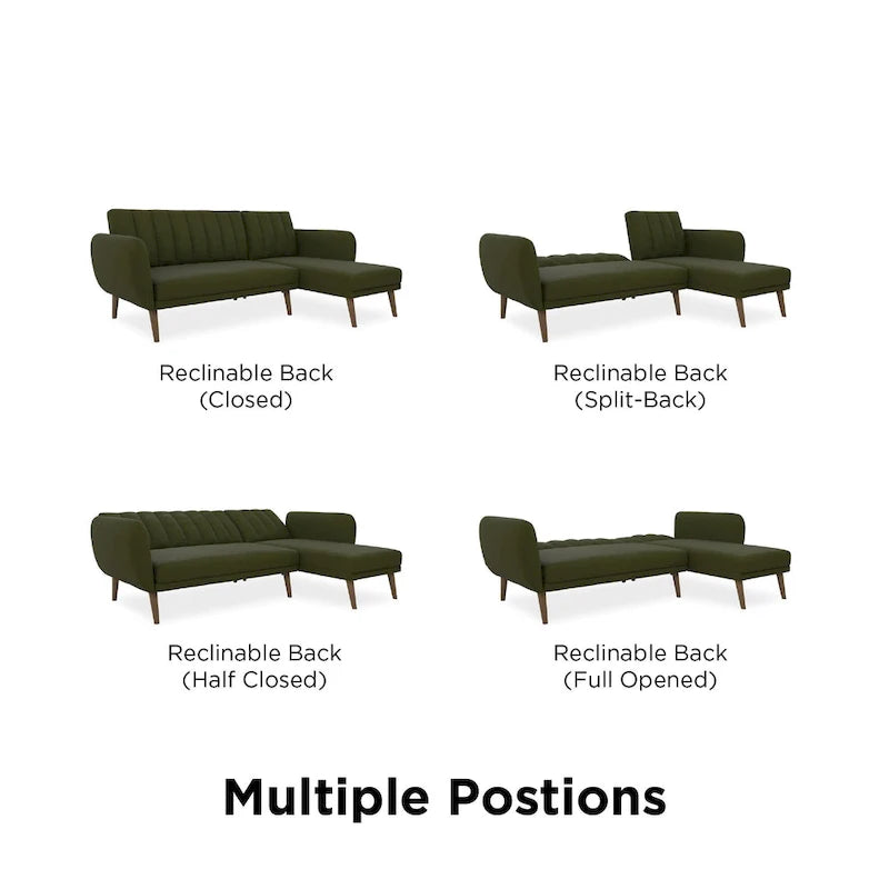 Canapé-lit futon sectionnel, convertible, canapé de salon moderne