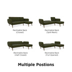 Canapé-lit futon sectionnel, convertible, canapé de salon moderne