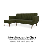 Canapé-lit futon sectionnel, convertible, canapé de salon moderne