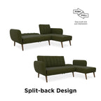 Canapé-lit futon sectionnel, convertible, canapé de salon moderne