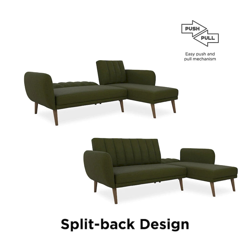 Canapé-lit futon sectionnel, convertible, canapé de salon moderne
