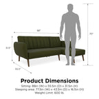 Canapé-lit futon sectionnel, convertible, canapé de salon moderne