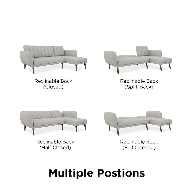 Canapé-lit futon sectionnel, convertible, canapé de salon moderne