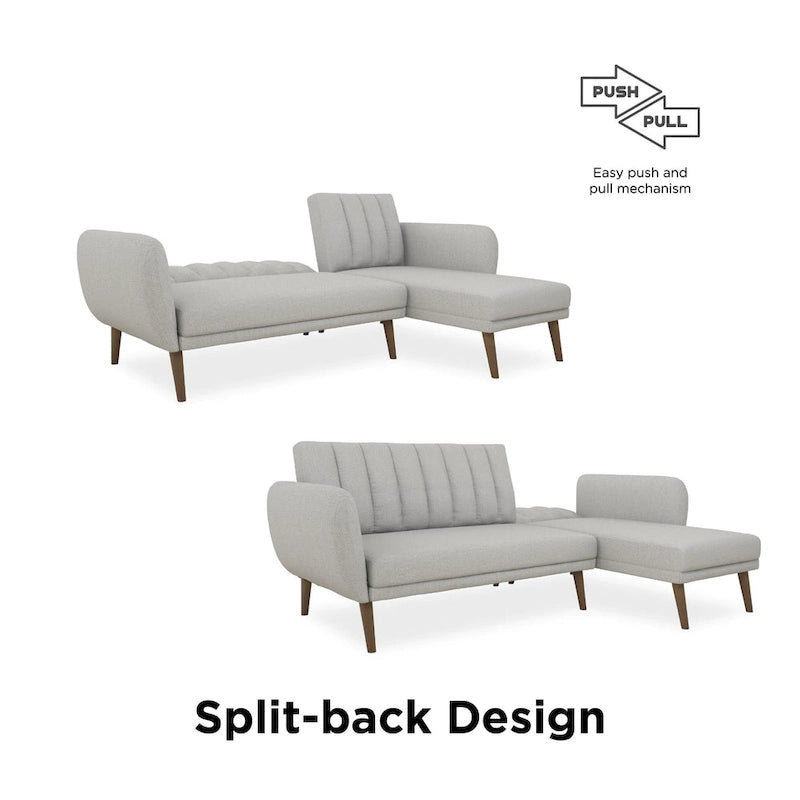 Canapé-lit futon sectionnel, convertible, canapé de salon moderne