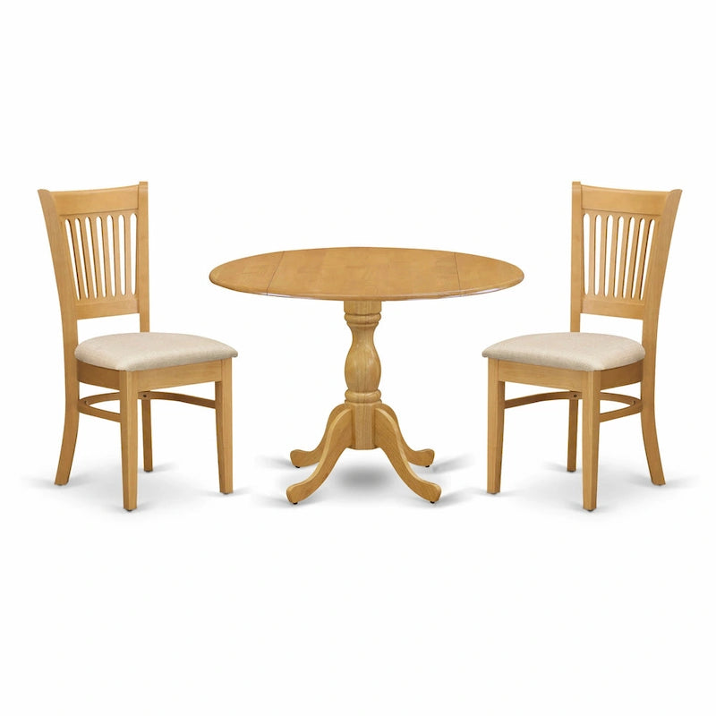 Ensemble de salle à manger rond à abattants avec chaises, plusieurs pièces et options d'assise