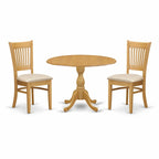 Ensemble de salle à manger rond à abattants avec chaises, plusieurs pièces et options d'assise