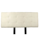 Tête de lit capitonnée | Polyester crème | Hauteur réglable | Lit jumeau à très grand lit