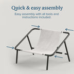 Chaise d'appoint Audrey Metal Sling | Structure en acier, coussin en mousse | 5 couleurs