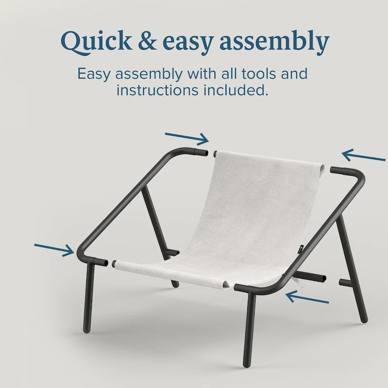 Chaise d'appoint Audrey Metal Sling | Structure en acier, coussin en mousse | 5 couleurs