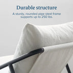 Chaise d'appoint Audrey Metal Sling | Structure en acier, coussin en mousse | 5 couleurs