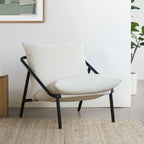 Chaise d'appoint Audrey Metal Sling | Structure en acier, coussin en mousse | 5 couleurs