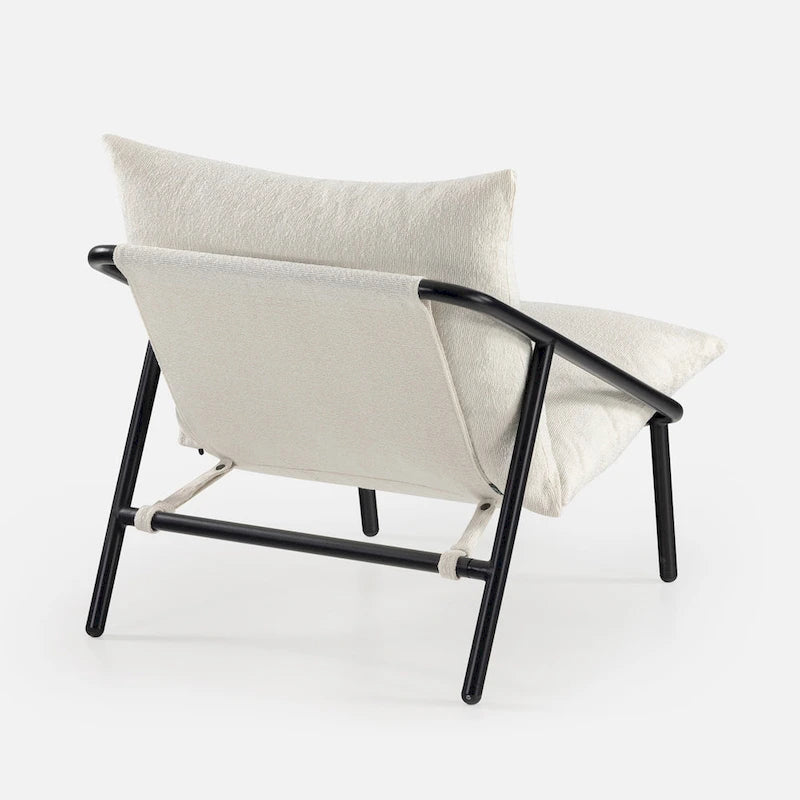 Chaise d'appoint Audrey Metal Sling | Structure en acier, coussin en mousse | 5 couleurs