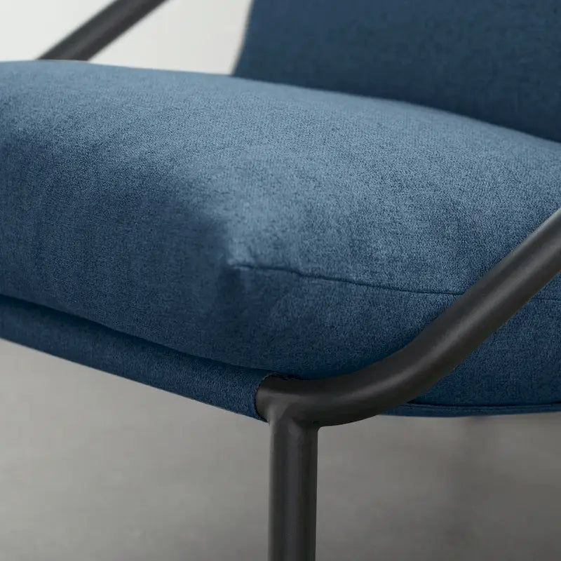 Chaise d'appoint Audrey Metal Sling | Structure en acier, coussin en mousse | 5 couleurs