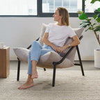 Chaise d'appoint Audrey Metal Sling | Structure en acier, coussin en mousse | 5 couleurs