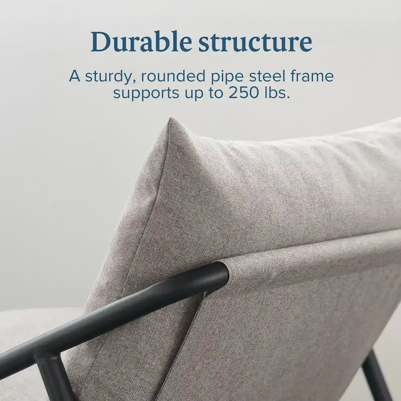 Chaise d'appoint Audrey Metal Sling | Structure en acier, coussin en mousse | 5 couleurs