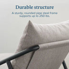 Chaise d'appoint Audrey Metal Sling | Structure en acier, coussin en mousse | 5 couleurs