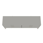 Commode basse double à 6 tiroirs avec pieds en métal, rangement moderne pour chambre à coucher